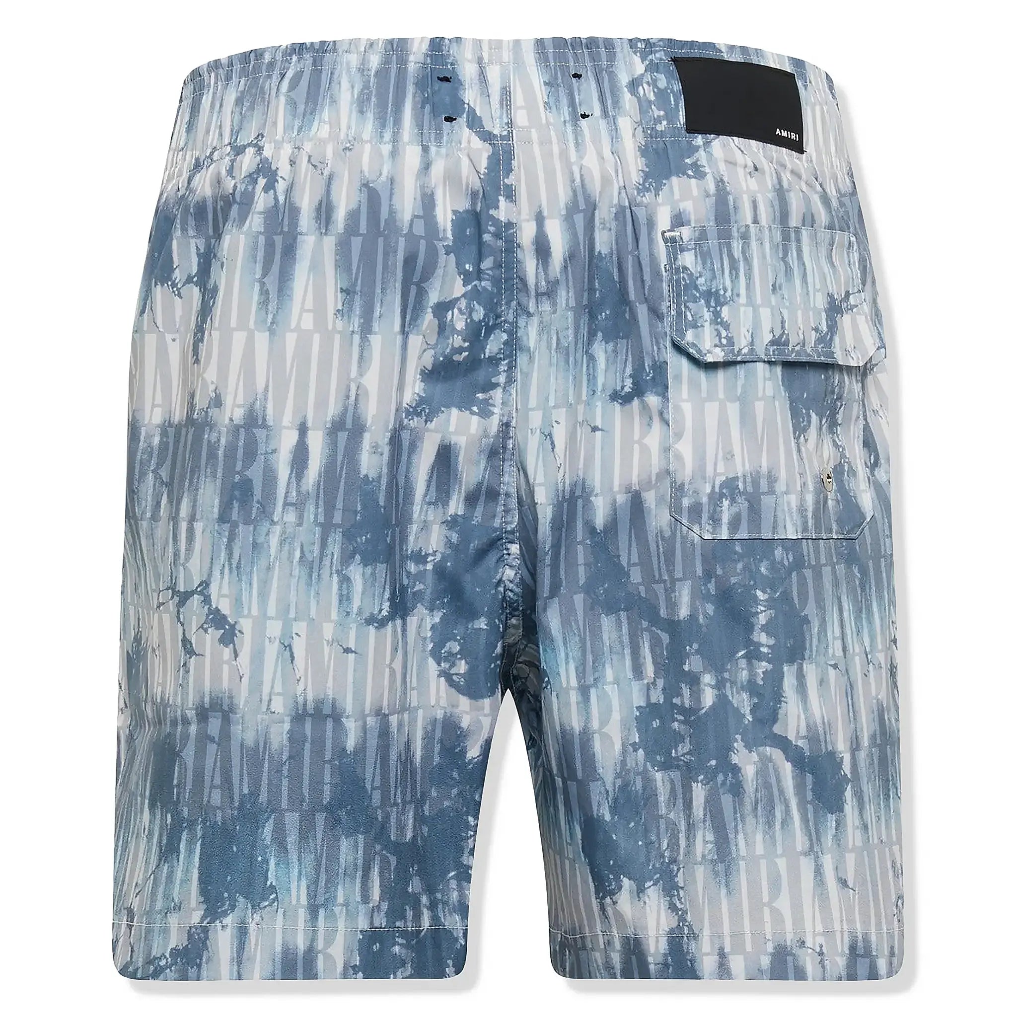 Amiri Men's Tie Dye Blue Swim Shorts - Quick Dry Beachwear for Swimming, Surfing & Summer Vacations