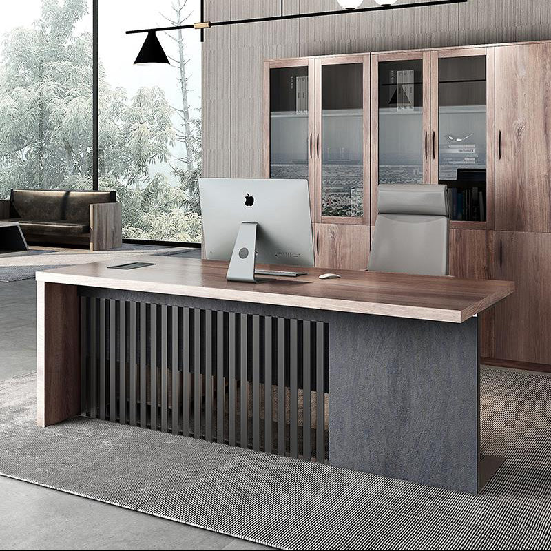 AFTAN BLACK HAWK Limited Edition Executive Desk with Pedestal & Right Mobile Return - 180cm Warm Oak & Black Finish - Perfect for Home Office & Professional Workspaces