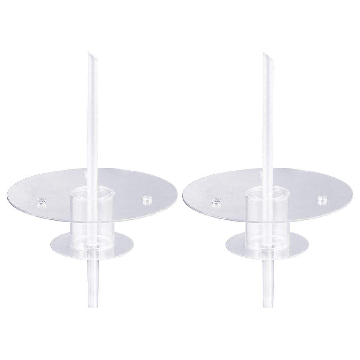 Bestoyard 2-Piece Transparent Christmas Tree Shaped Cake Stand - 15CM Clear Cupcake Support Base for Baking, Dessert Display & Holiday Party Decorations - Perfect for Birthday Cakes, Wedding Desserts & Christmas Celebrations