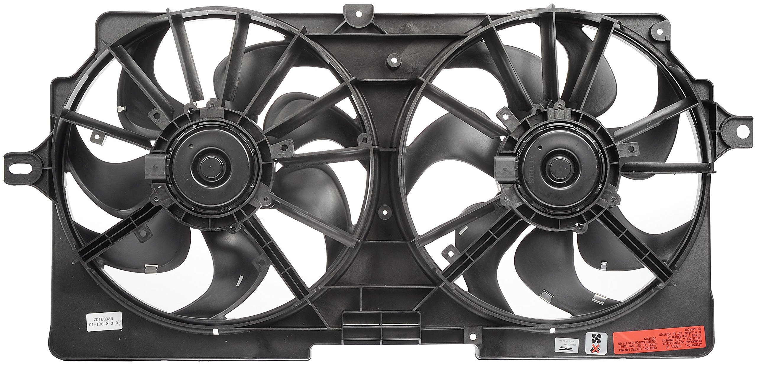 Dorman 620-607 Engine Cooling Fan Assembly Replacement for Ford, Chevy, Dodge - High Performance Cooling System Part for Hot Weather & Heavy-Duty Use
