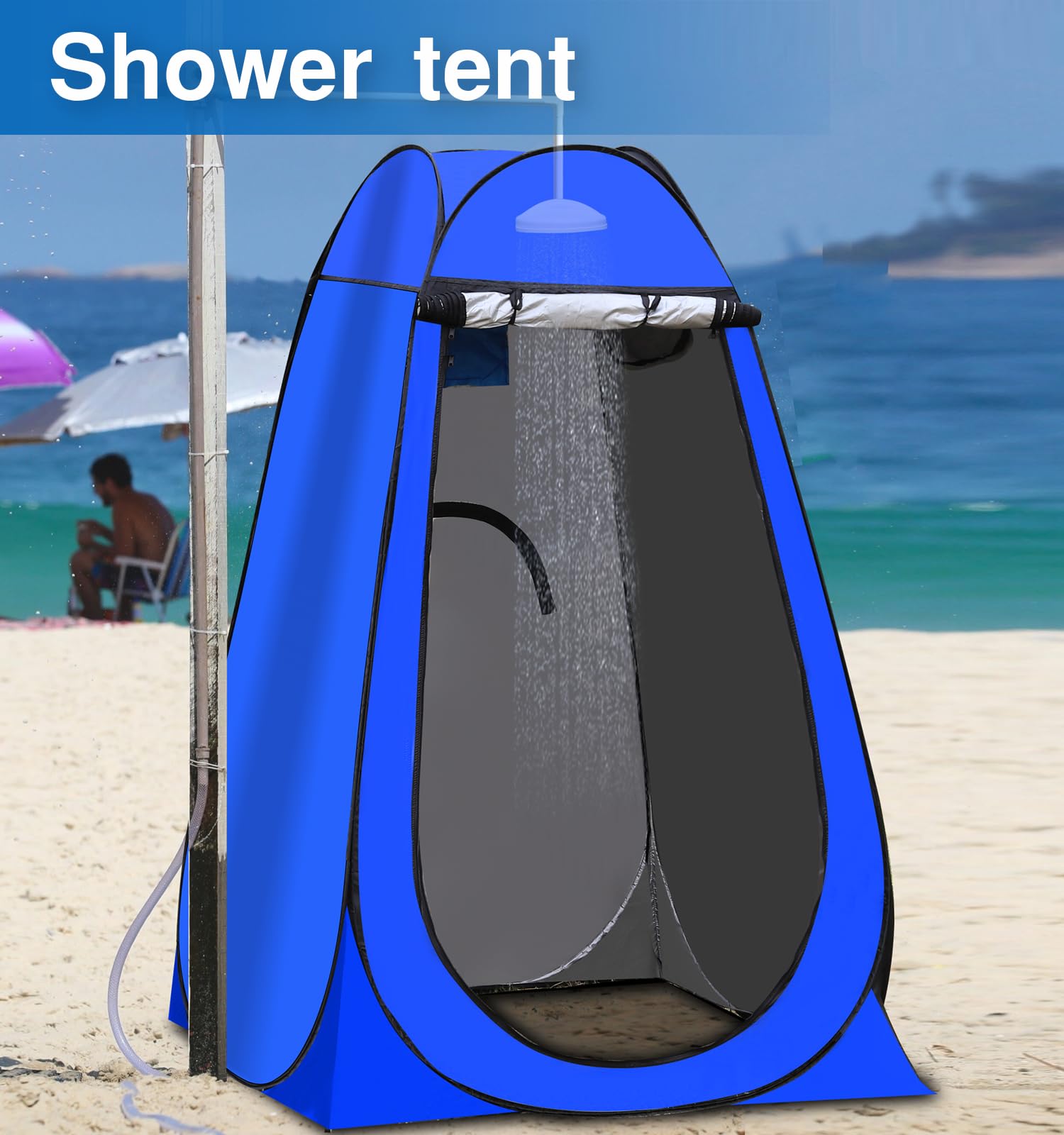 Portable Pop Up Privacy Tent for Camping - Instant Outdoor Shower Toilet Changing Room with Carrying Bag | Waterproof Rain Shelter for Hiking, Beach, Picnic & Fishing | Dressing Room & Emergency Shelter