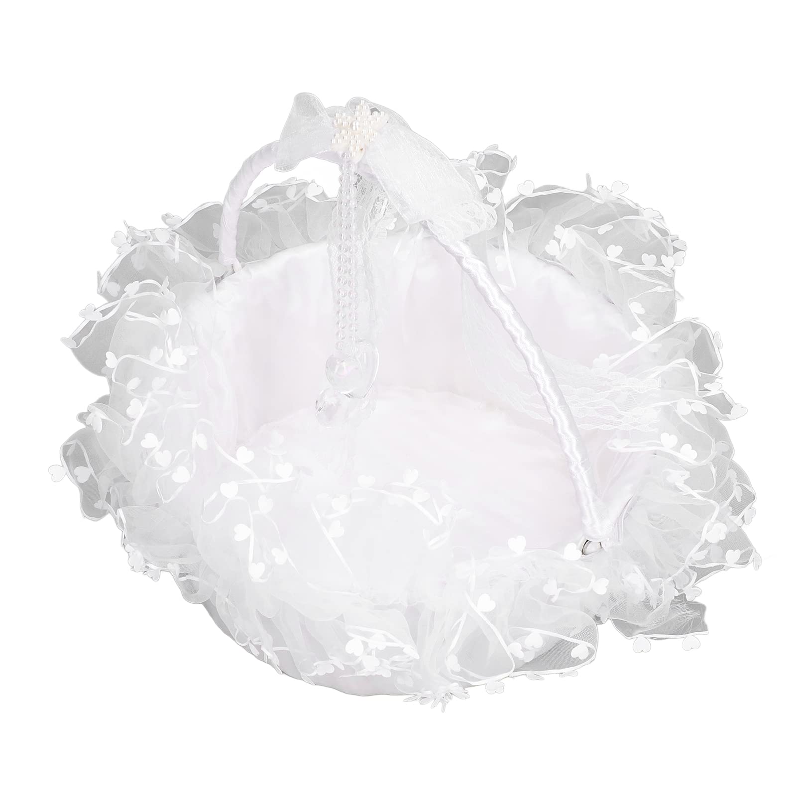 Elegant Lace Wedding Basket - Multipurpose Romantic Flower Basket for Ceremonies, Celebrations & Home Decor | Perfect for Weddings, Anniversaries & Special Events