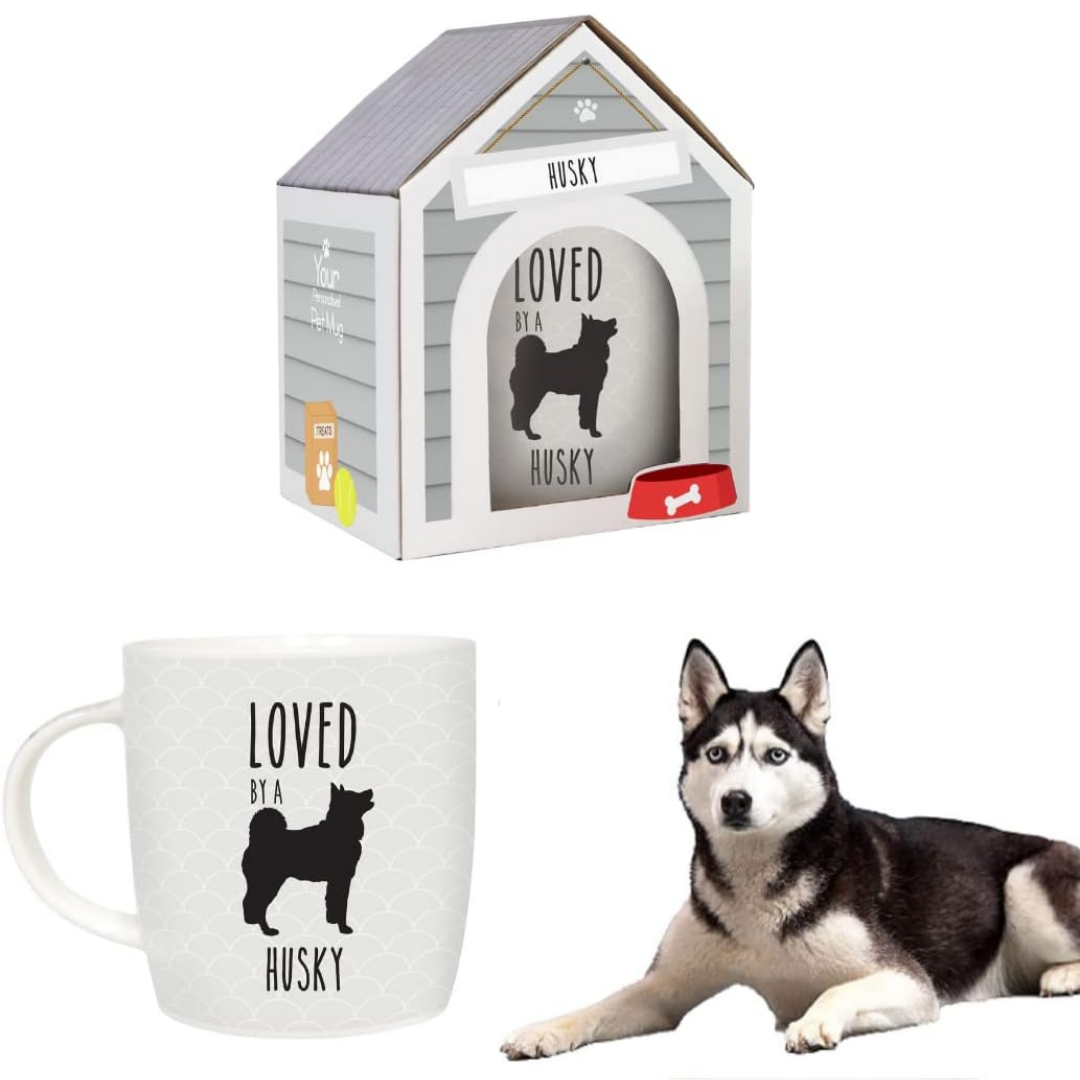 Splosh Funny Husky Dog Ceramic Coffee Mug - Cute Pet Lover Gift for Tea & Coffee Drinkers - Perfect for Home, Office, or Gifts