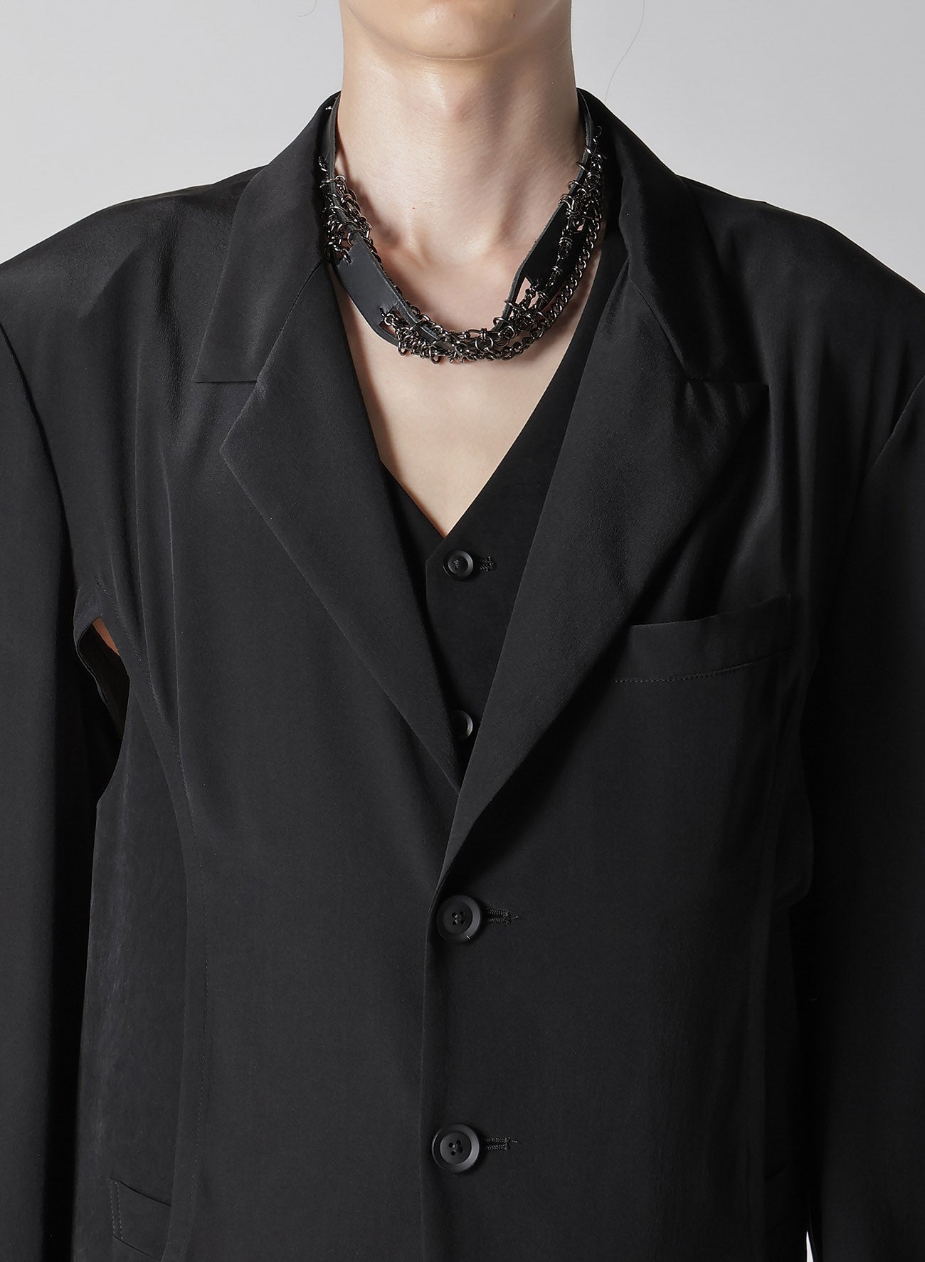 16M Crepe de Chine Side Opened Jacket - Elegant Women's Blazer for Office, Party & Evening Wear | Lightweight & Comfortable