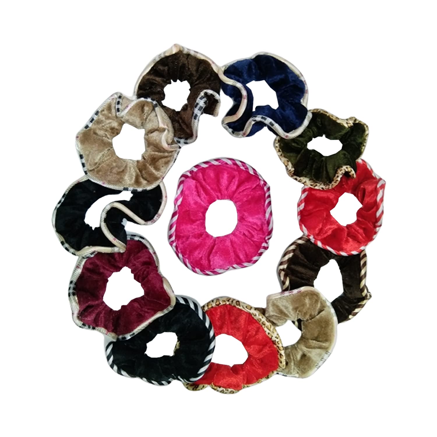 Evogirl Velvet & Satin Scrunchies for Women - Soft Elastic Hair Ties & Hair Bands - Perfect for Workouts, Office, and Everyday Styling