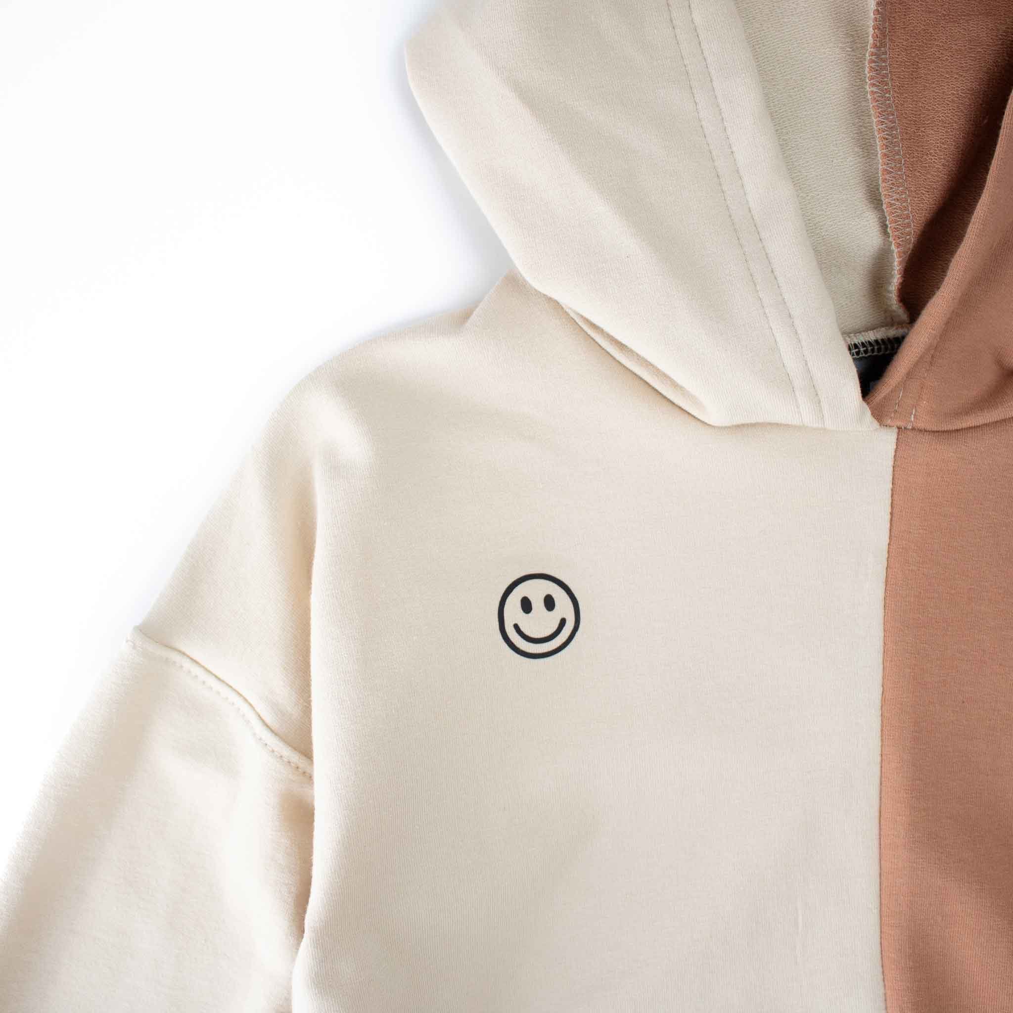 Organic Two Tone Hoodie (Parchment + Sunbake) - Soft Unisex Pullover Sweatshirt for Men & Women | Perfect for Casual Wear, Gym, and Outdoor Activities