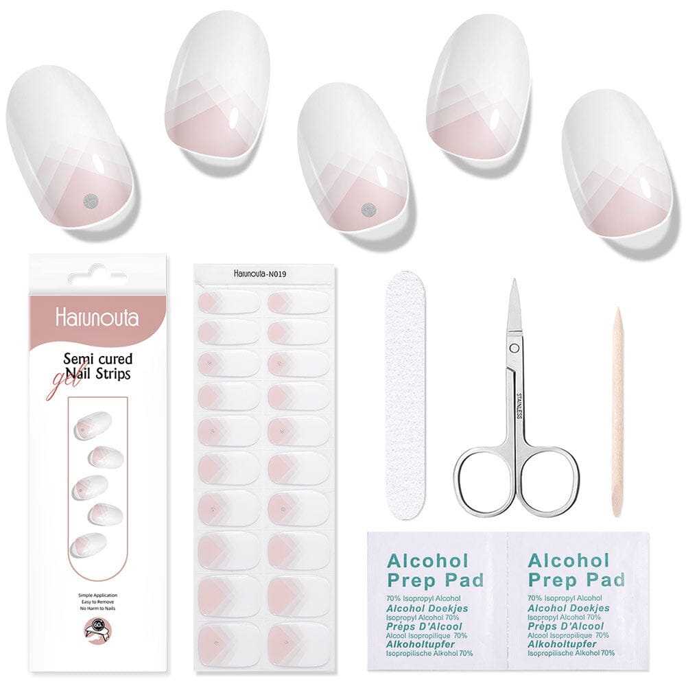 20 Tips Pink Semi Cured Gel Nail Strips N019 - DIY Salon Quality Nails at Home | Perfect for Parties, Weddings & Everyday Wear (US Only)