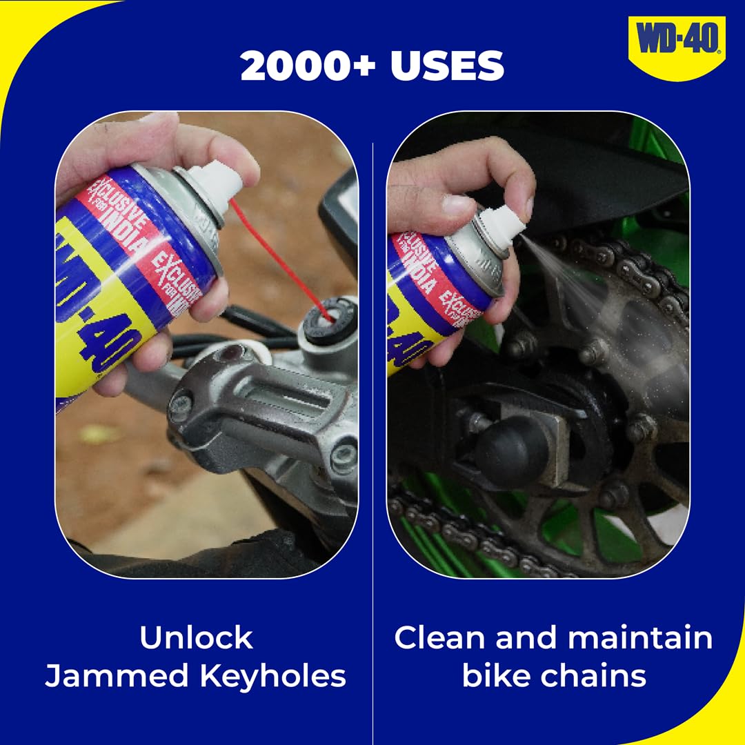 WD-40 Multipurpose Spray - Rust Remover, Lubricant & Cleaner for Home, DIY & Workshop (Pack of 2)