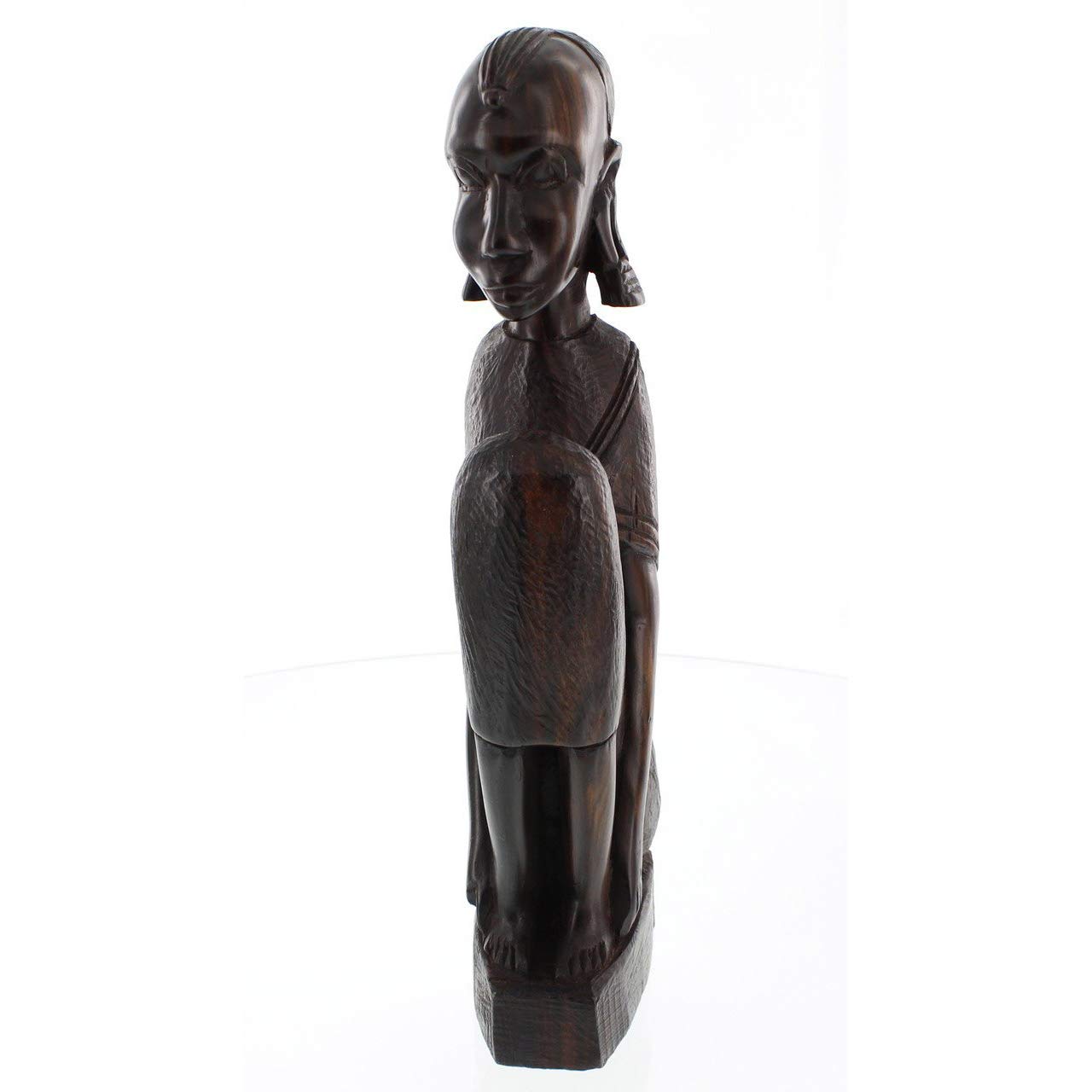 Handcrafted Makonde Woman Wooden Figurine - African Tribal Art Collectible for Home Decor & Gift Giving
