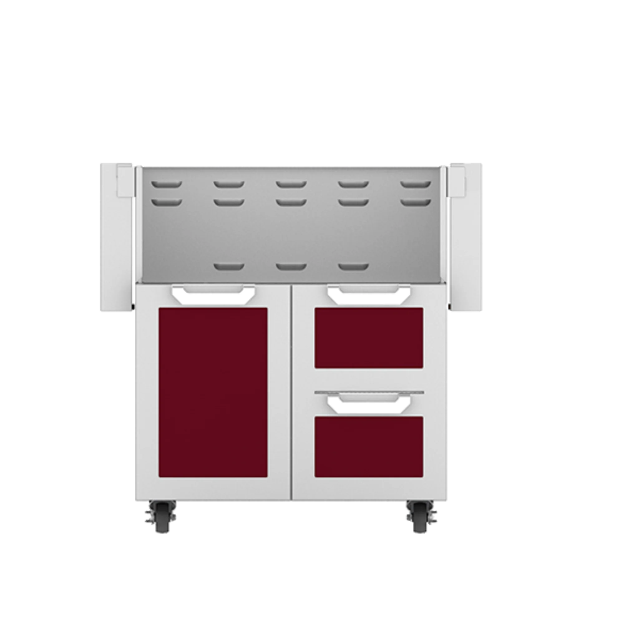 Hestan GCR30 Outdoor Tower Cart with Door & Double Drawers - Stainless Steel Commercial Kitchen Cart for Restaurants, Catering & Outdoor Cooking - Perfect for BBQ, Patio & Backyard Use