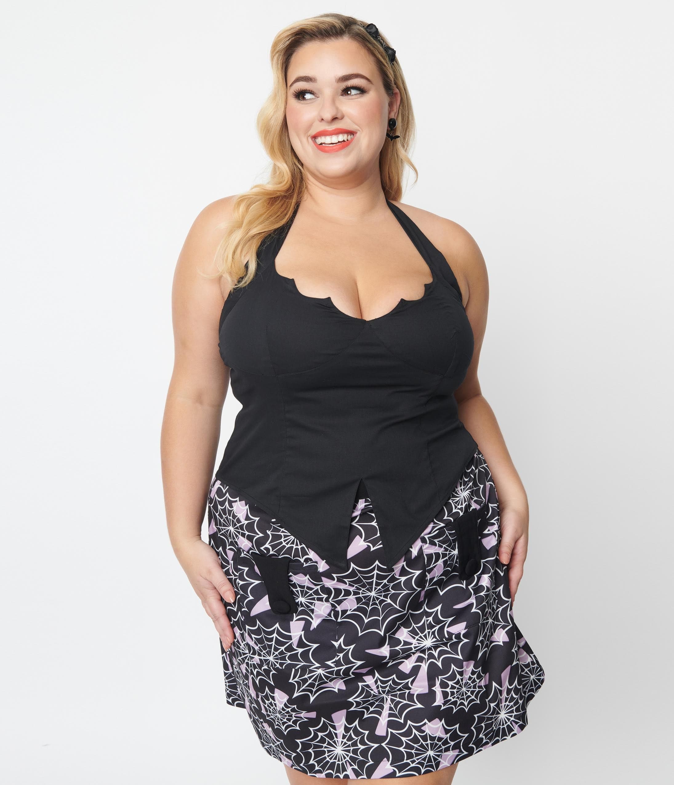 Plus Size Batwing Sleeve Halterneck Blouse for Women - Flowy Loose Fit Batwing Top for Casual Wear, Party & Date Night Outfits