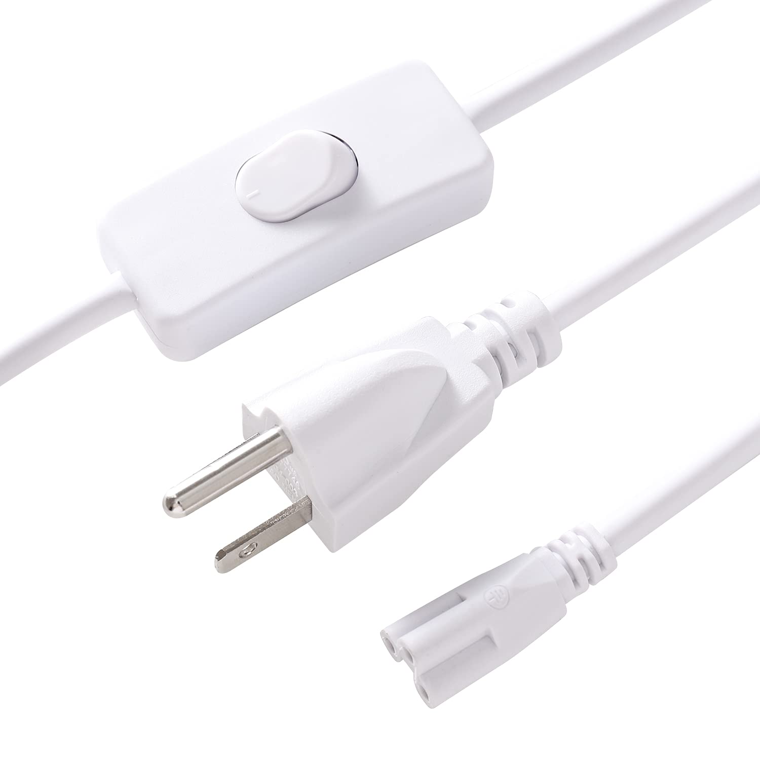 Waterproof LED Wire Connector Power Cord with On/Off Switch - 6ft T5 T8 LED Tube Extension Cable with US Plug - Durable Lighting Solution for Home, Office & Commercial LED Fixtures Installation