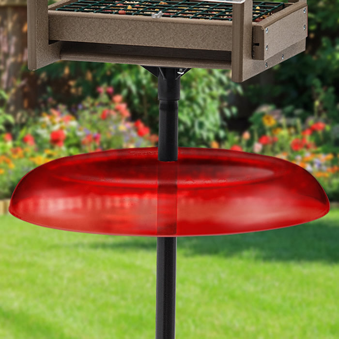 Duncraft Pole Baffle - Squirrel Proof Bird Feeder Guard, Red - Made in USA | Perfect for Outdoor Bird Feeders & Garden Protection