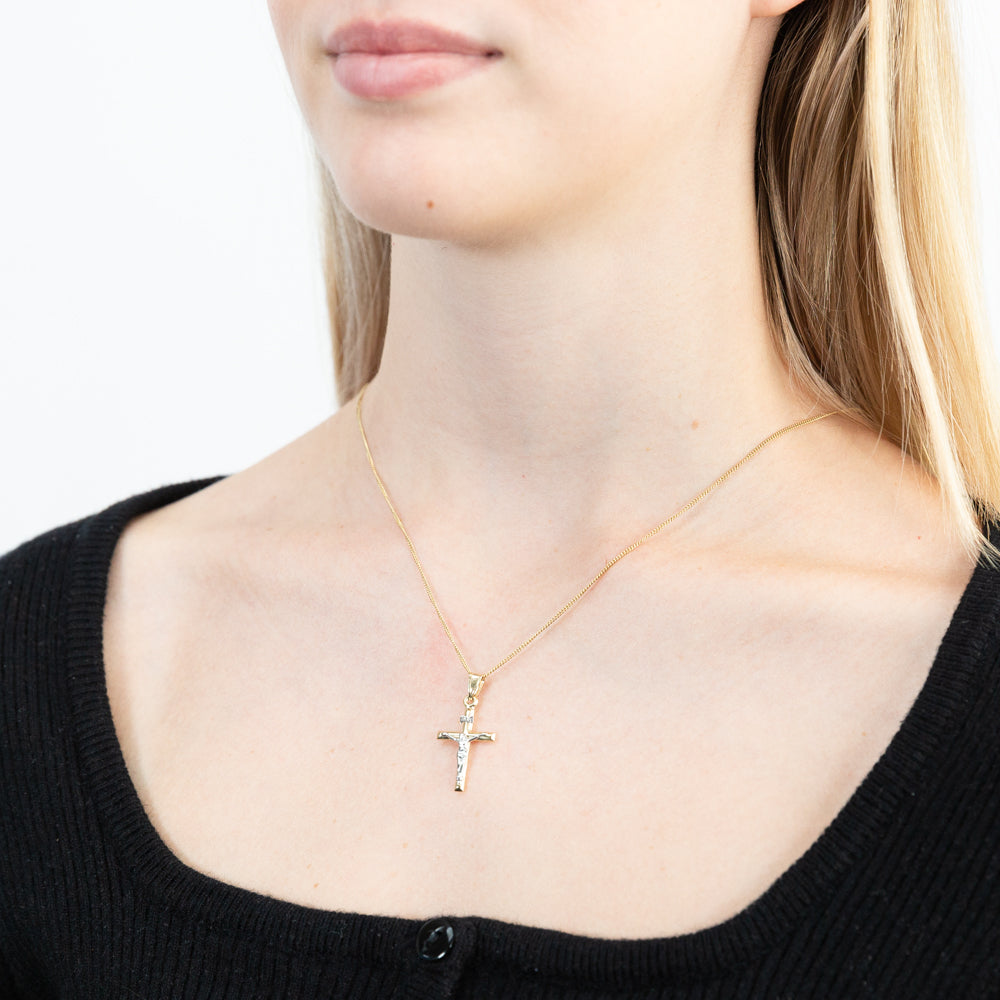 9ct Yellow Gold & White Gold Pendant Necklace - Elegant Jewelry for Women - Perfect for Gifts, Anniversaries & Special Occasions