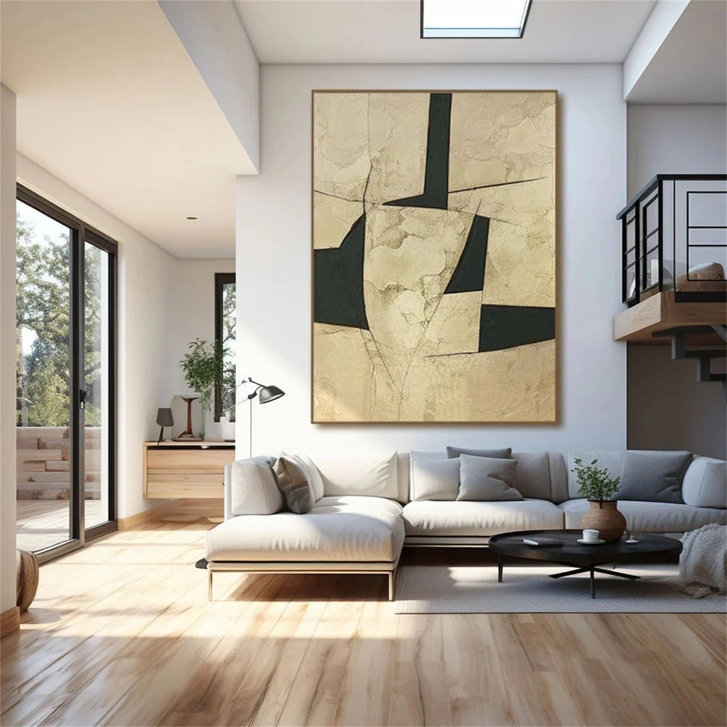 Abstract Tranquility Art Painting #WS213 - Modern Wall Decor for Living Room, Bedroom & Office - Calming Canvas Artwork for Home & Workspace