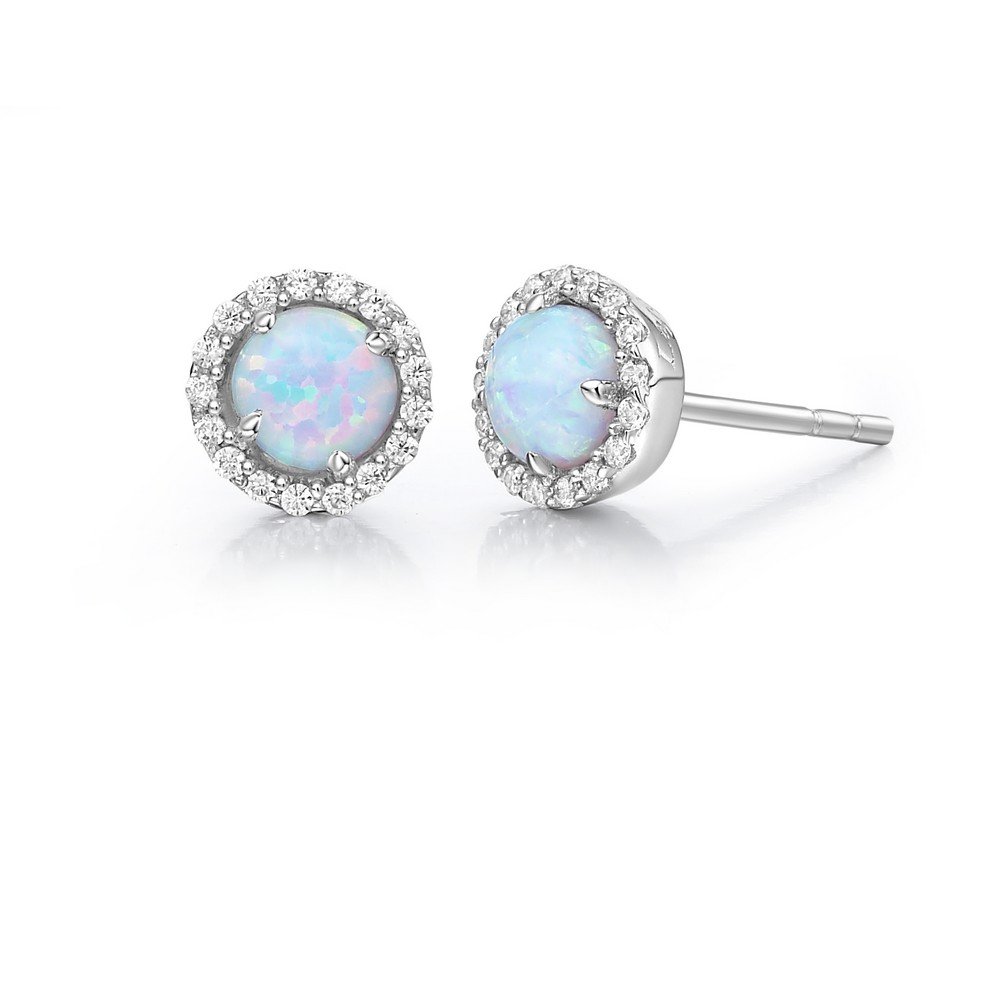 Simulated Opal October Birthstone Earrings for Women – Elegant Dangle Earrings for Birthdays, Anniversaries & Special Occasions