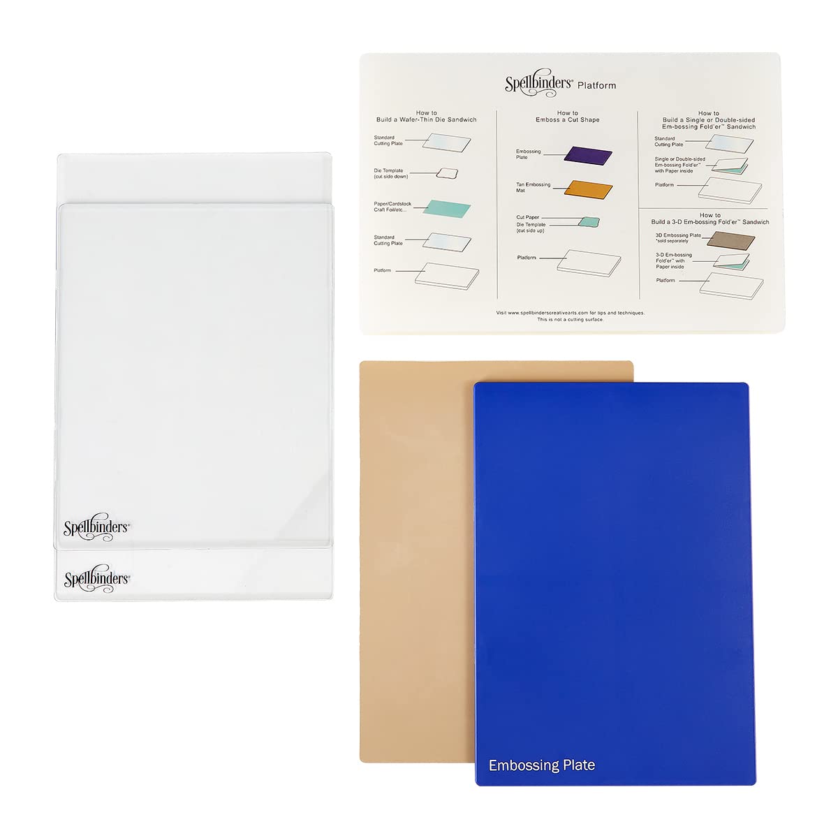 Spellbinders PL-001 Platinum Die Cutting and Embossing Machine - White | DIY Scrapbooking, Card Making, Paper Crafting Tool for Home and Office Use