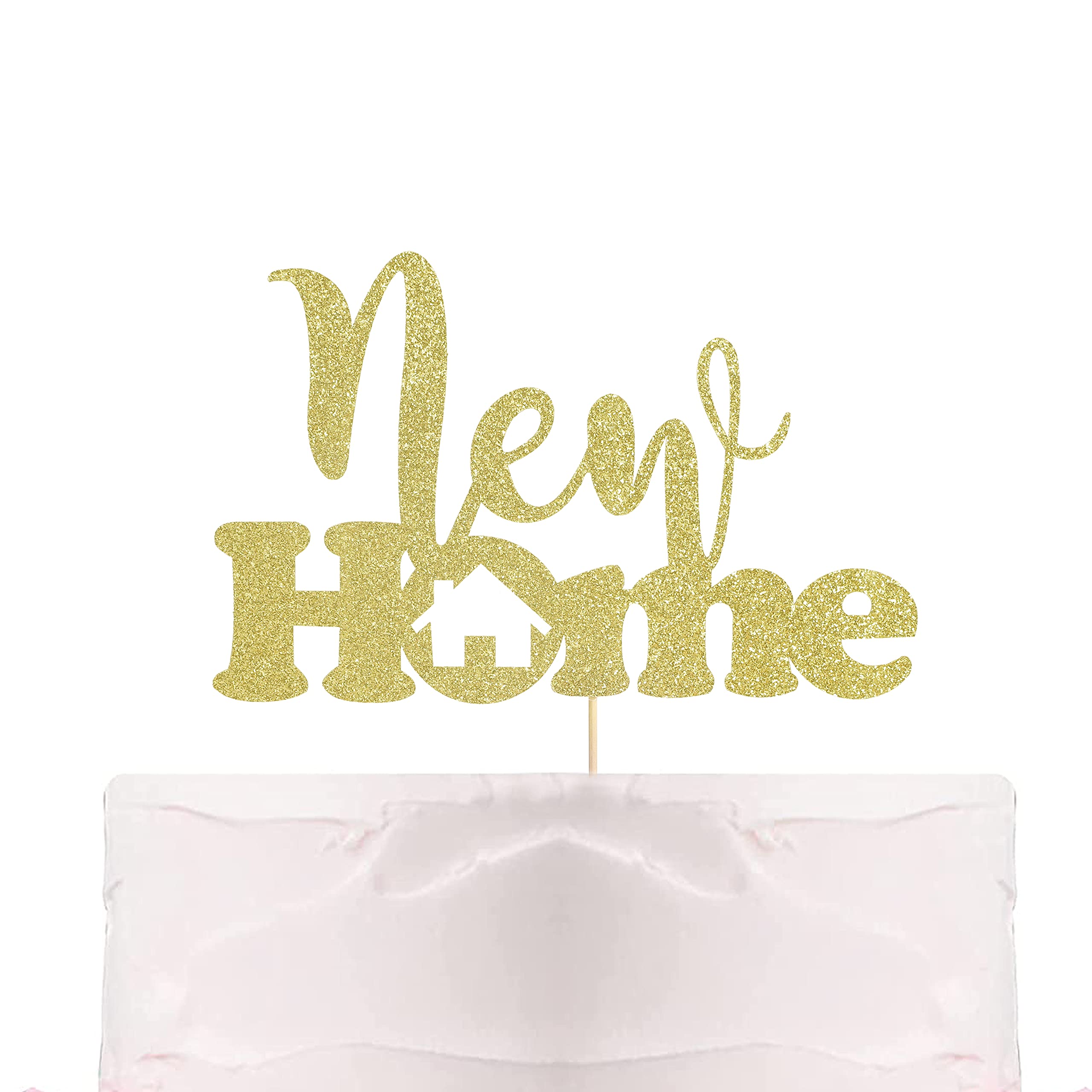 New Home Cake Topper - Housewarming Party Decorations, Home Sweet Home Cake Decor, Welcome Home Gift, Housewarming Centerpiece for New Home Celebrations - Perfect for Housewarming Parties, Bridal Showers & New Home Gifts