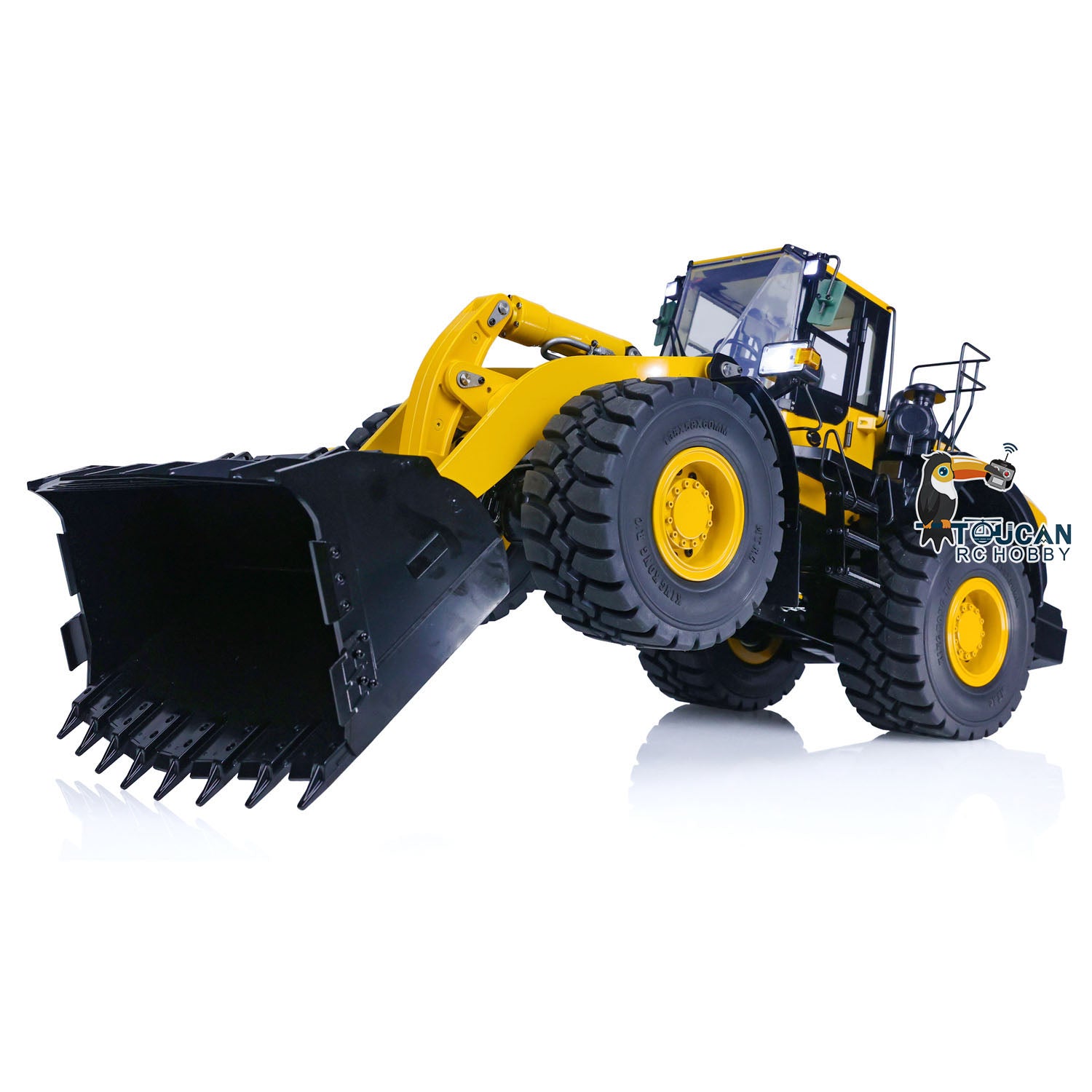 1/14 Scale RC Hydraulic Loader WA480 - Electric Construction Toy with Quick Coupler, Fork & Bucket - Realistic Light & Sound - ST8 Radio Control - Battery Powered for Kids & Adults - Perfect for Construction Site Play, Backyard Fun & RC Enthusiasts