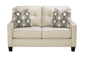 Guillerno Alabaster Loveseat - Modern Upholstered Sofa for Living Room | Small Space Furniture | Perfect for Apartments & Cozy Spaces