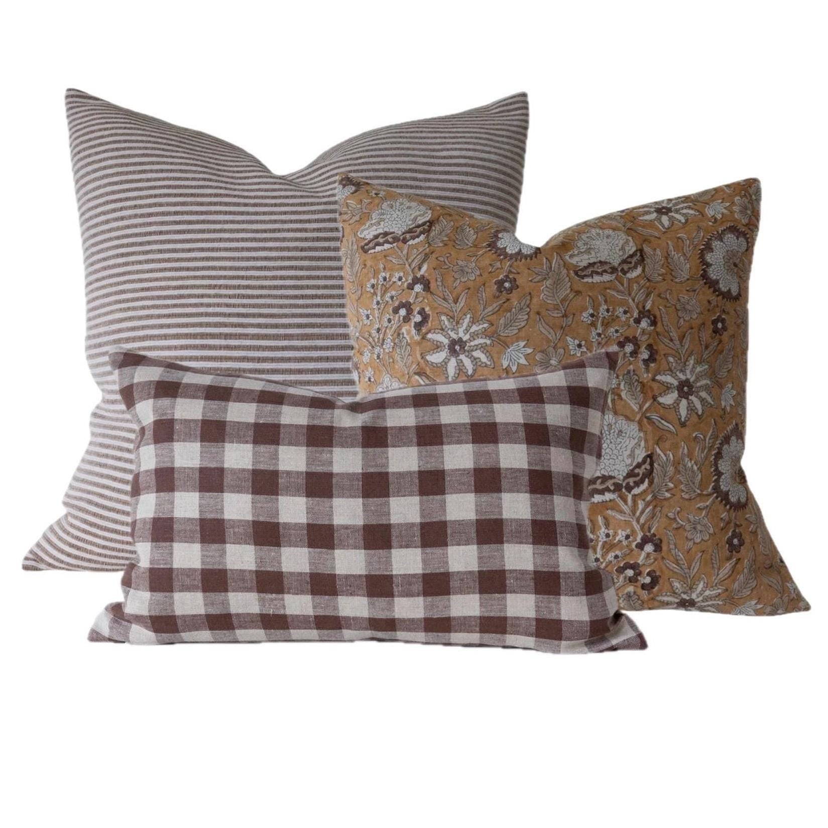 Premium Linen & Cotton Blend Decorative Throw Pillow Collection #11 - Soft & Stylish for Living Room, Bedroom, or Sofa Decor