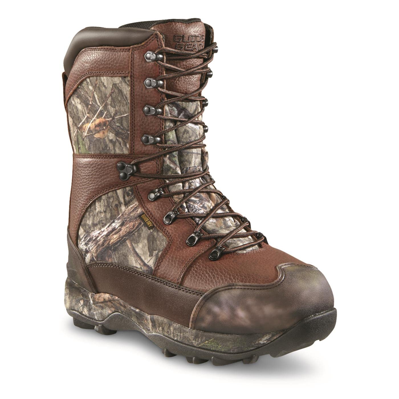 Guide Gear Men's Leather Hunting Boots - Waterproof Insulated with 2,400g Thinsulate Ultra - Warm Winter Boots for Hunting, Hiking & Outdoor Adventures