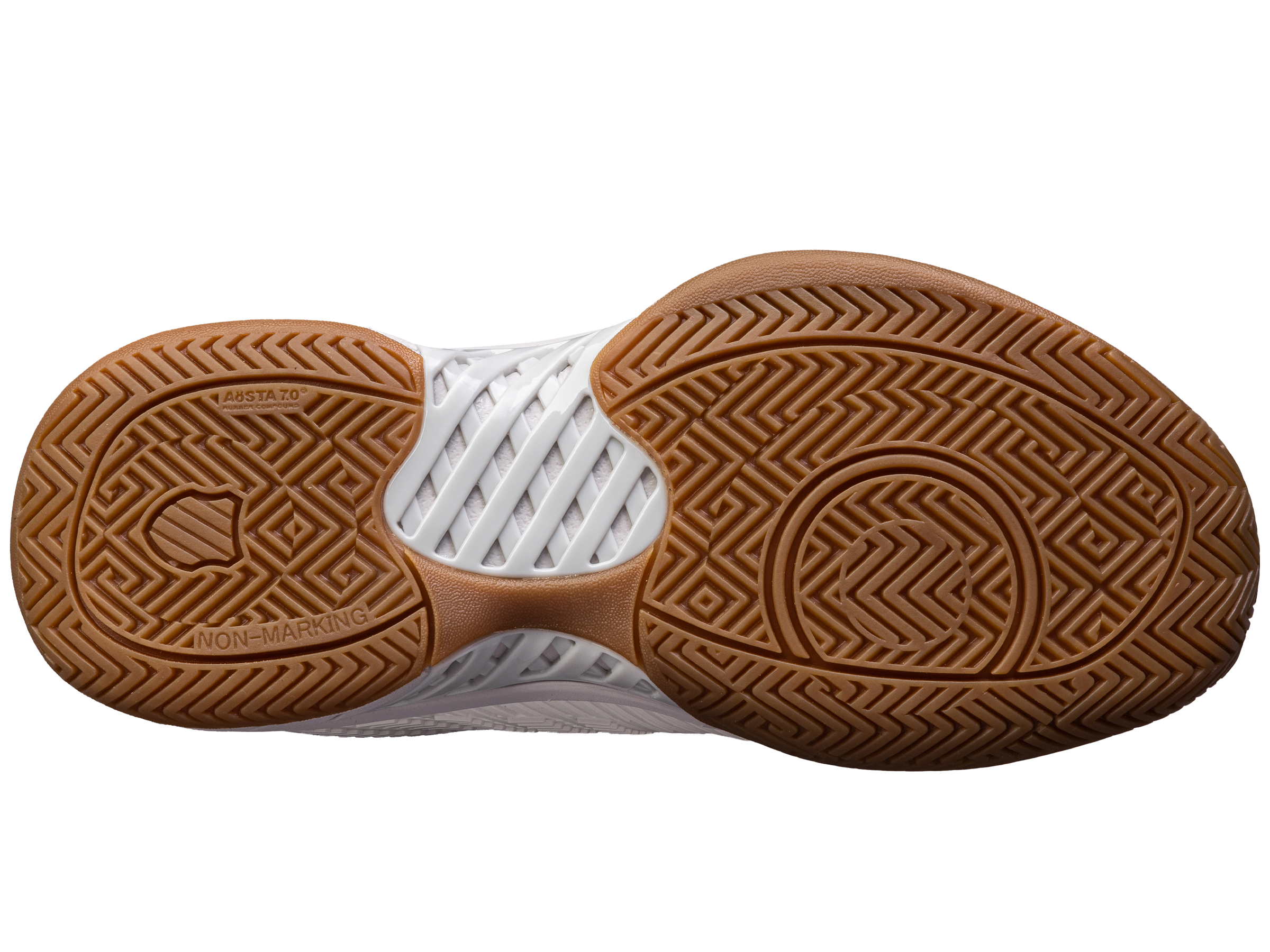 Hypercourt Express 2 Indoor Tennis Shoes for Men - 94397 954 M | Bright White/Gum | Lightweight & Durable for Competitive Play & Training