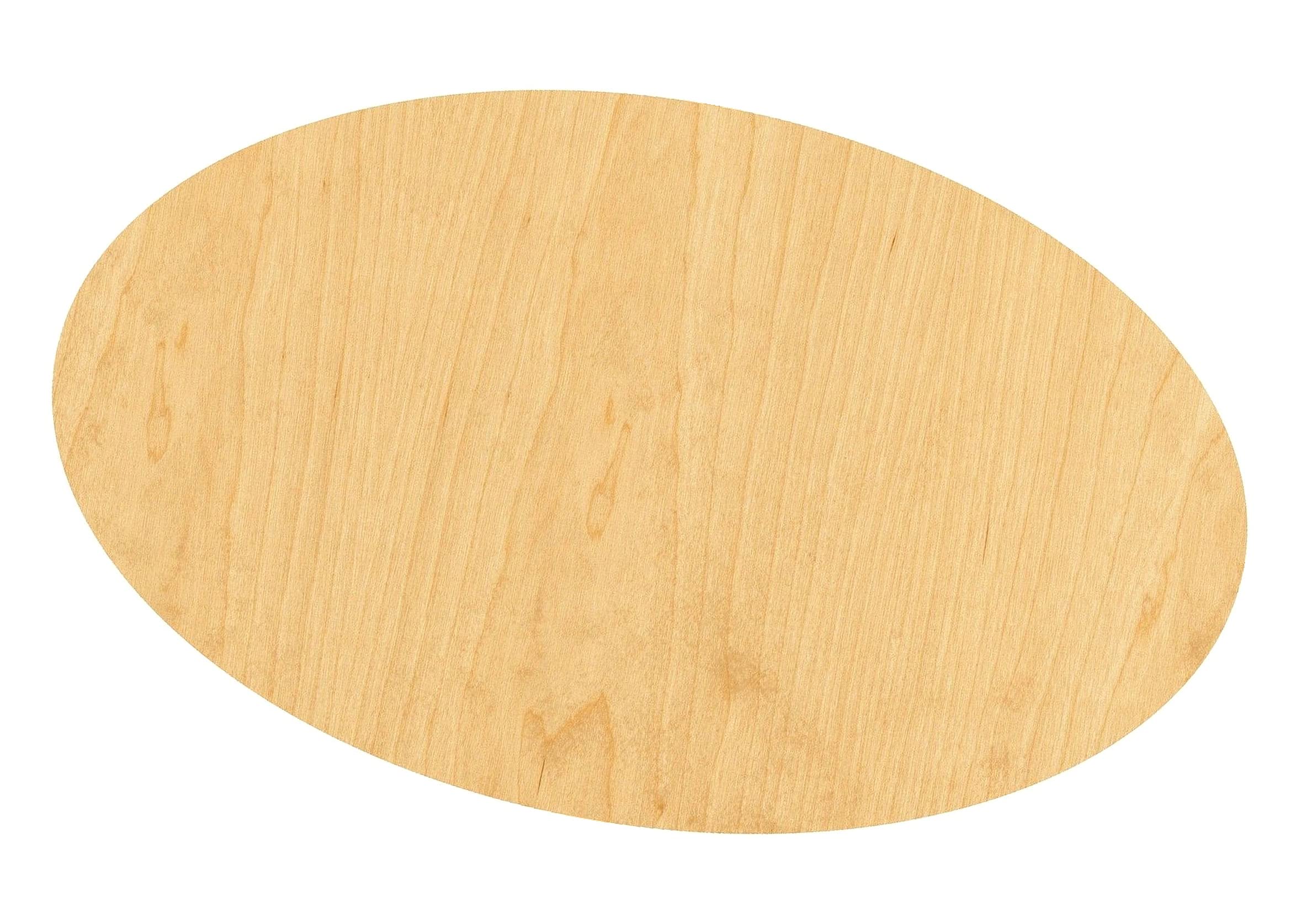 1pc Oval Laser Cut Wood Shape - 1/8