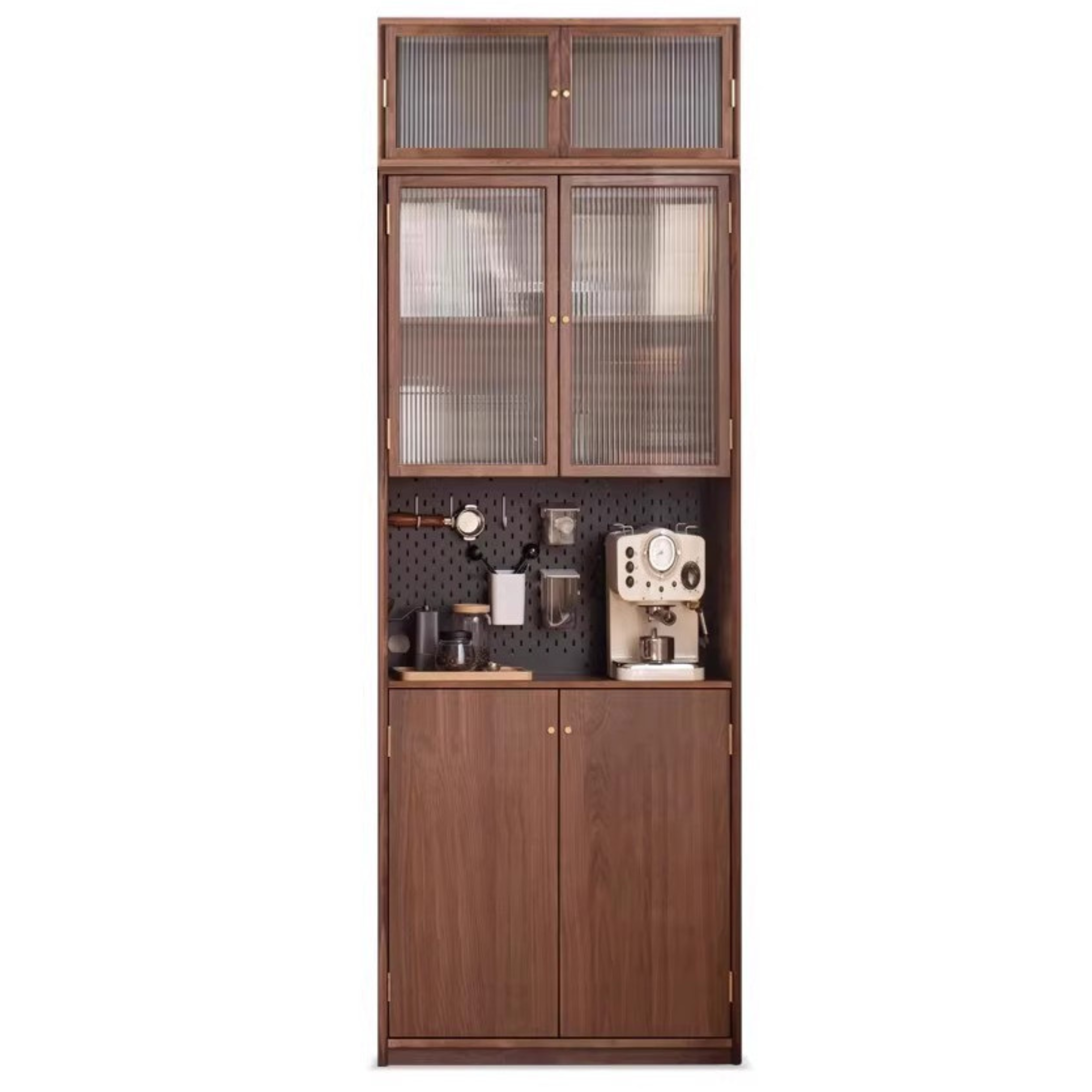 Black Walnut Solid Wood Bookcase - Free Standing Adjustable Bookshelf for Living Room, Office & Study | Modern Home Storage Furniture