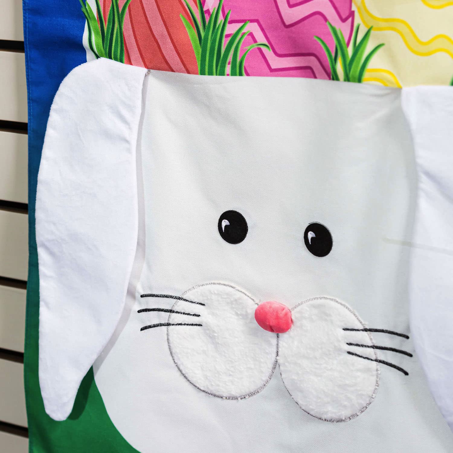 Evergreen Easter Bunny Basket House Burlap Flag - 28 x 44 Inches, Durable Outdoor Decor for Spring, Homes & Gardens - Perfect for Easter Party, Front Porch & Yard Decoration