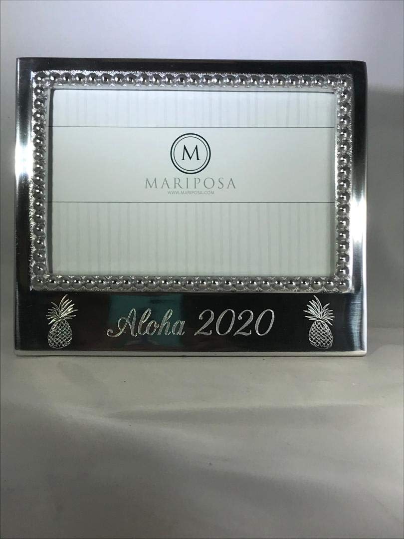 MARIPOSA Beaded 4X6 Horizontal Hawaiian Vacation Photo Frame - Tropical Aloha Style Picture Frame for Beach House Decor, Wedding Photos & Travel Memories (2020 Collection)