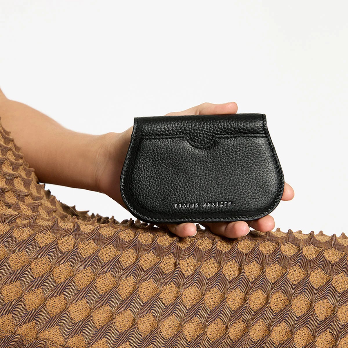 Status Anxiety Eyes Wide Leather Wallet - Premium Black Genuine Leather Wallet for Men & Women | Perfect for Everyday Use, Travel & Business