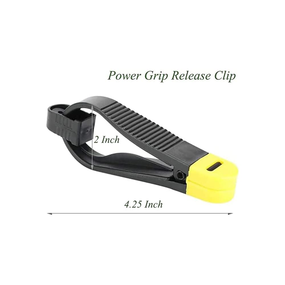 Heavy Duty Power Grip Line Release Clips - 18 Inch Leader for Planer Board & Downrigger - Premium Trolling Fishing Accessories for Walleye, Salmon & Bass Fishing (Great for Offshore & Inshore Fishing)