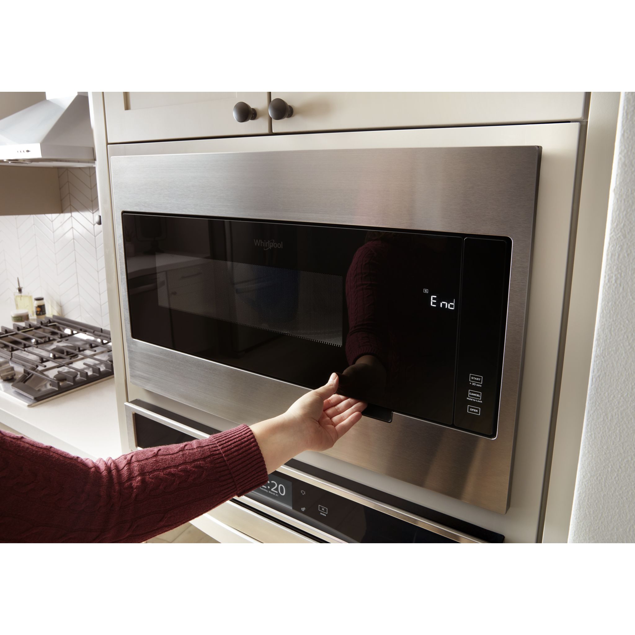 Whirlpool YWMT50011KS Built-In Microwave Oven - Stainless Steel - Perfect for Kitchen Remodeling & Small Space Cooking