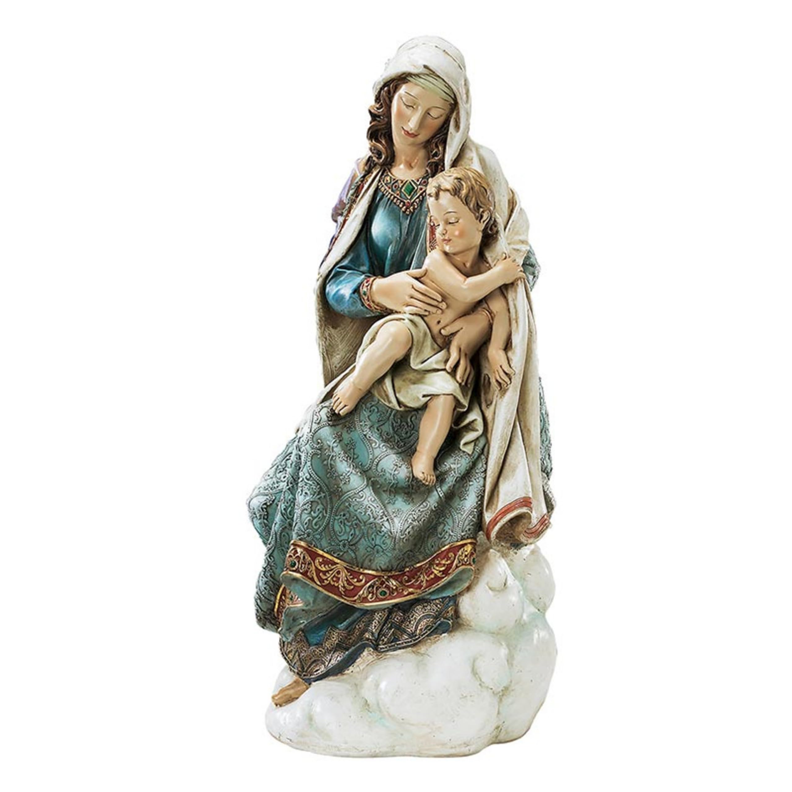 Ave Maria Collection - 28.5 Inch Resin Madonna & Child Statue, Religious Home Decor, Catholic Gifts for Christmas, Baptism, First Communion & Prayer Altar