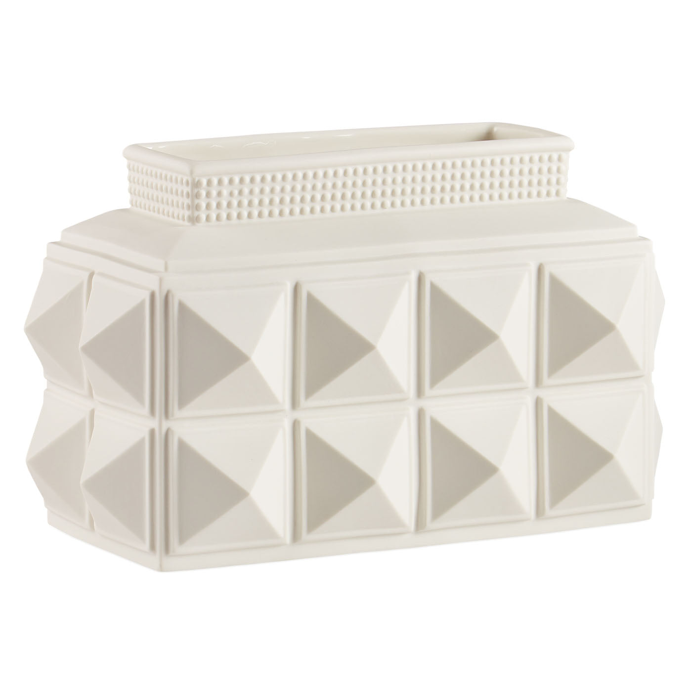 Charade Studded Low Vase - Elegant Home Decor for Centerpieces, Wedding Decorations & Modern Interior Design