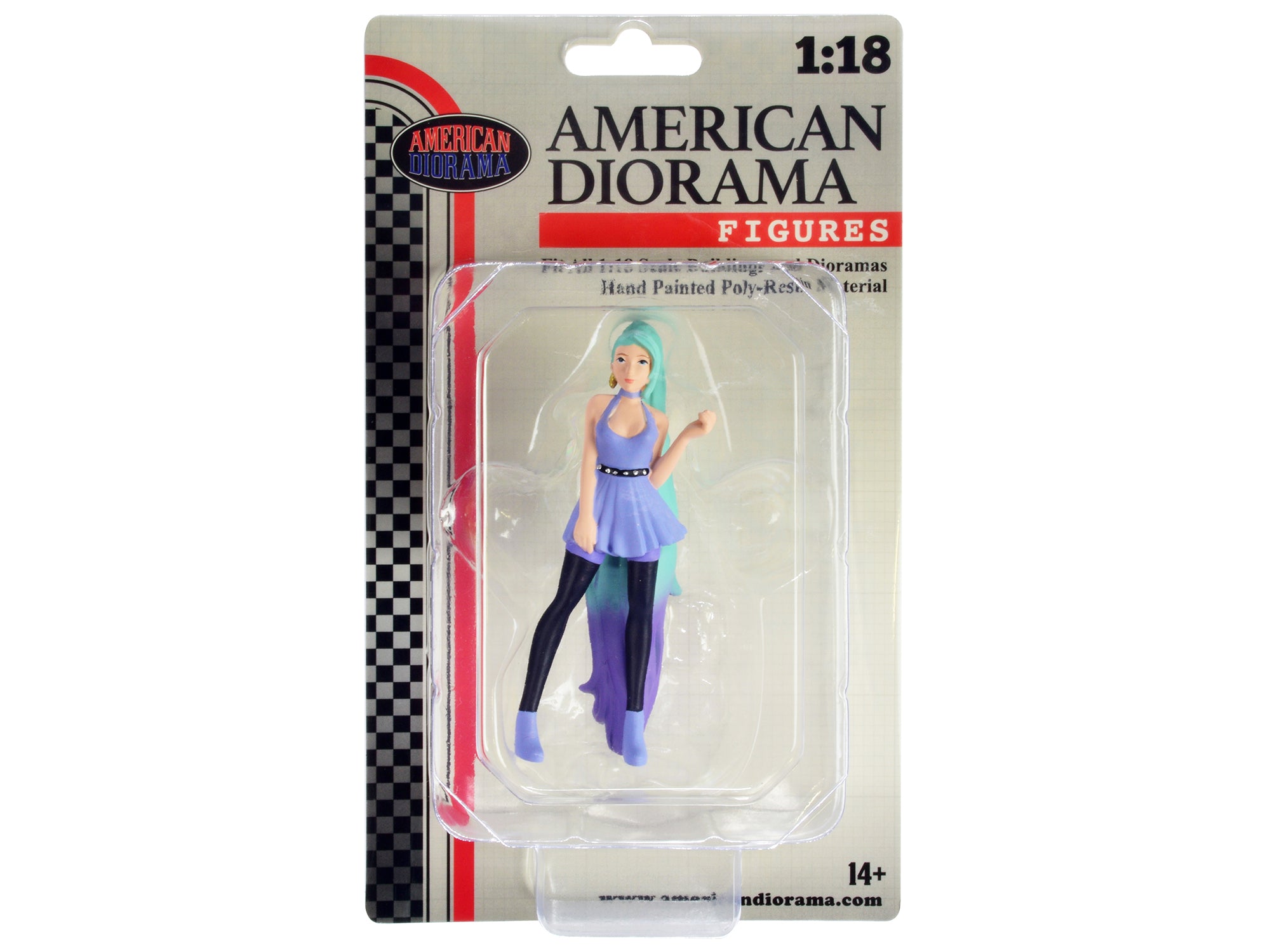 1/18 Scale Cosplay Girls Figure Set - 4 Unique Anime Character Models by American Diorama | Perfect for Model Car Displays, Diorama Scenes & Collectors