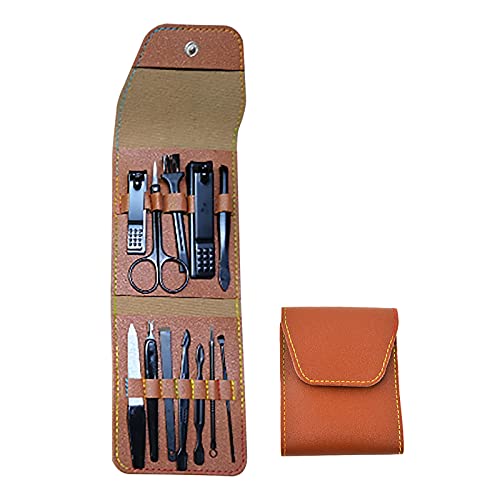 12-Piece Nail & Eyebrow Care Kit - Professional Nail Scissors, Toe Clippers & Grooming Tools for Manicure, Pedicure & Eyebrow Shaping - Perfect for Home & Salon Use