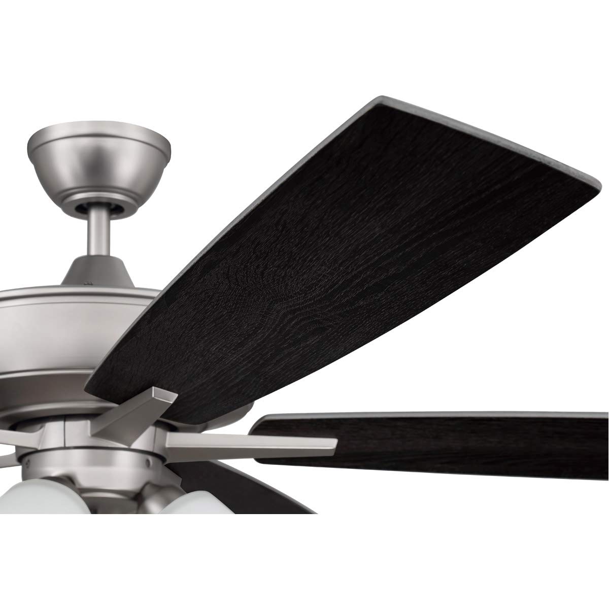 Craftmade S114BN5-60BNGW 60-Inch Indoor Ceiling Fan with LED Light Kit, 5 Reversible Brushed Nickel/Greywood Blades, Pull Chain Control - Perfect for Living Room, Bedroom, and Office Spaces