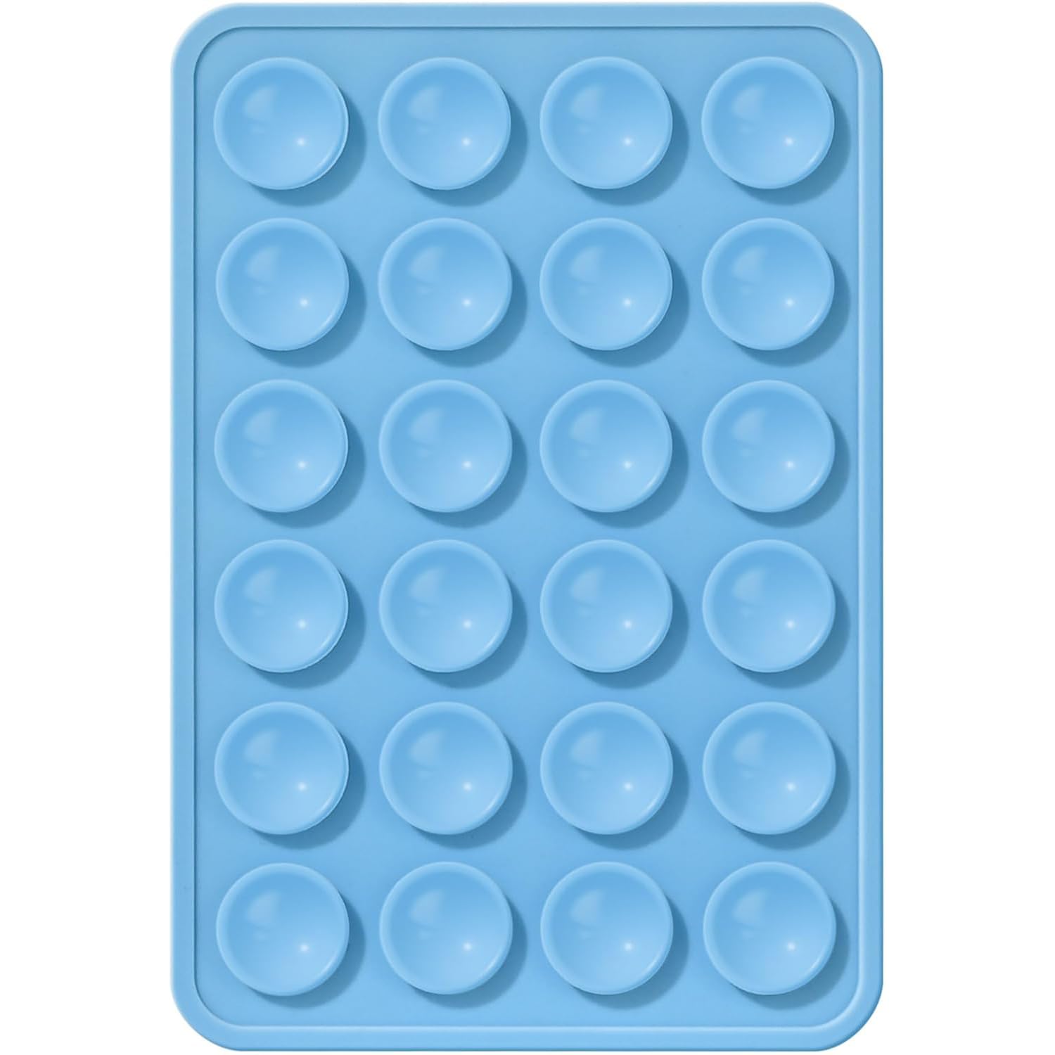 Non-Slip Silicone Suction Cup Phone Holder for iPhone & Android - Sticky Phone Grip for Hands-Free Selfie, Video & Shower Mirror - Light Blue (2 Pack) - Perfect for Bathroom, Car Dashboard & Kitchen Use