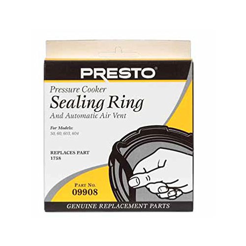 Premium Presto Pressure Cooker Sealing Ring Replacement - Compatible with 3 Qt & 4 Qt Models - Includes Air Vent - Durable Silicone Gasket for Safe Cooking | Perfect for Canning, Steaming & Pressure Cooking at Home