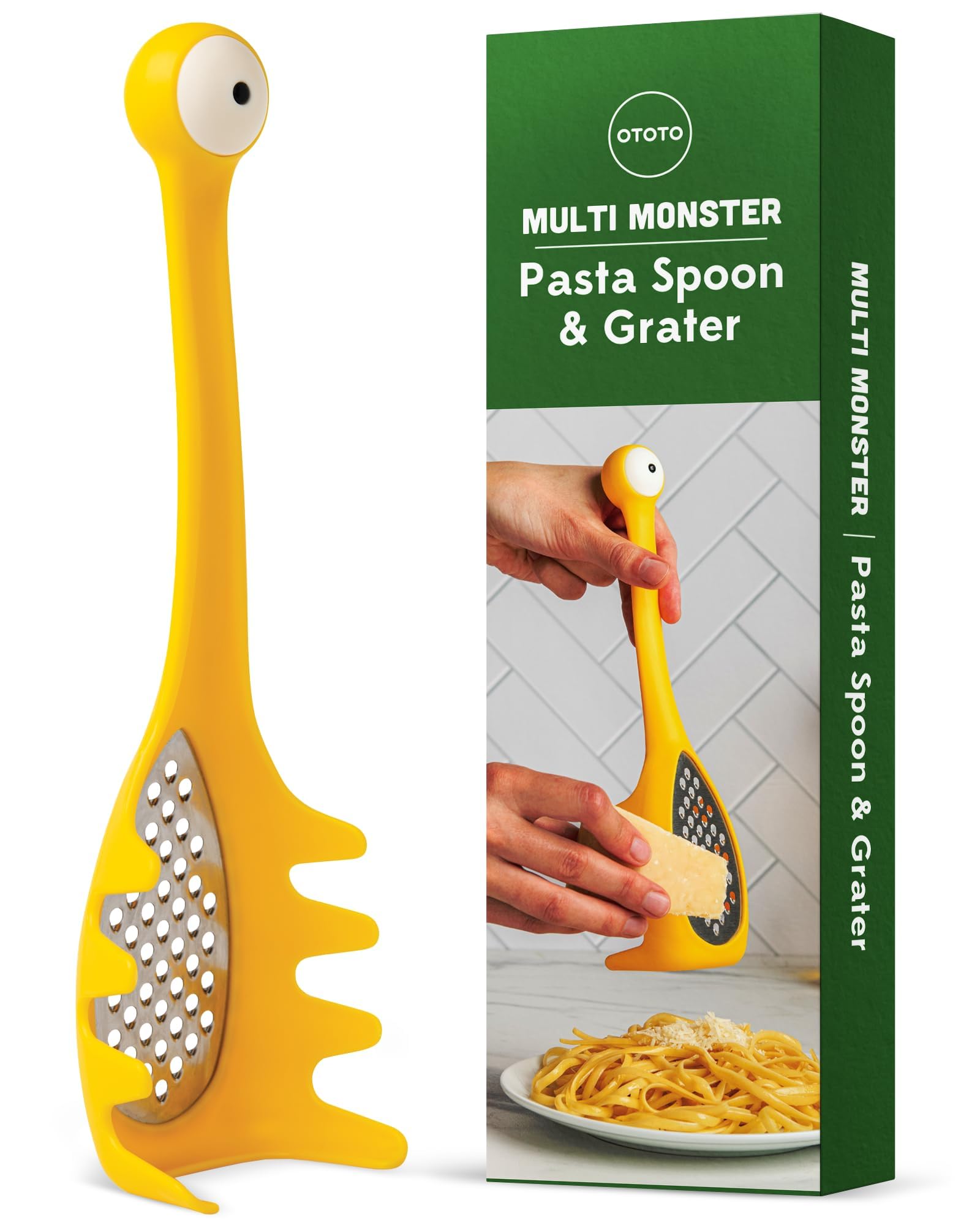 OTOTO Pasta Spoon & Spaghetti Spoon - Premium Kitchen Utensil for Cooking Pasta, Unique Cooking Gift Idea for Food Lovers - Perfect for Italian Cuisine, Home Chefs & Pasta Enthusiasts