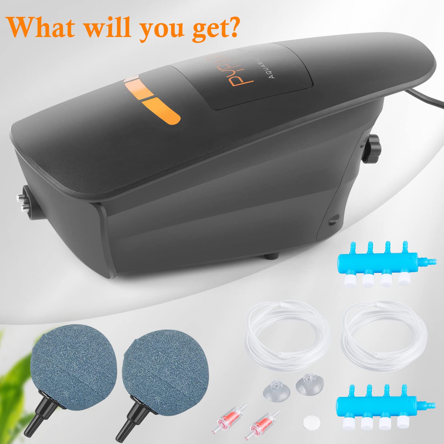 400GPH High Power Aquarium Air Pump - Ultra Quiet Large Volume Fish Tank Oxygen Pump for Hydroponics, Ponds, Aquaculture | Perfect for Home Aquariums, Fish Farms & Hydroponic Gardens