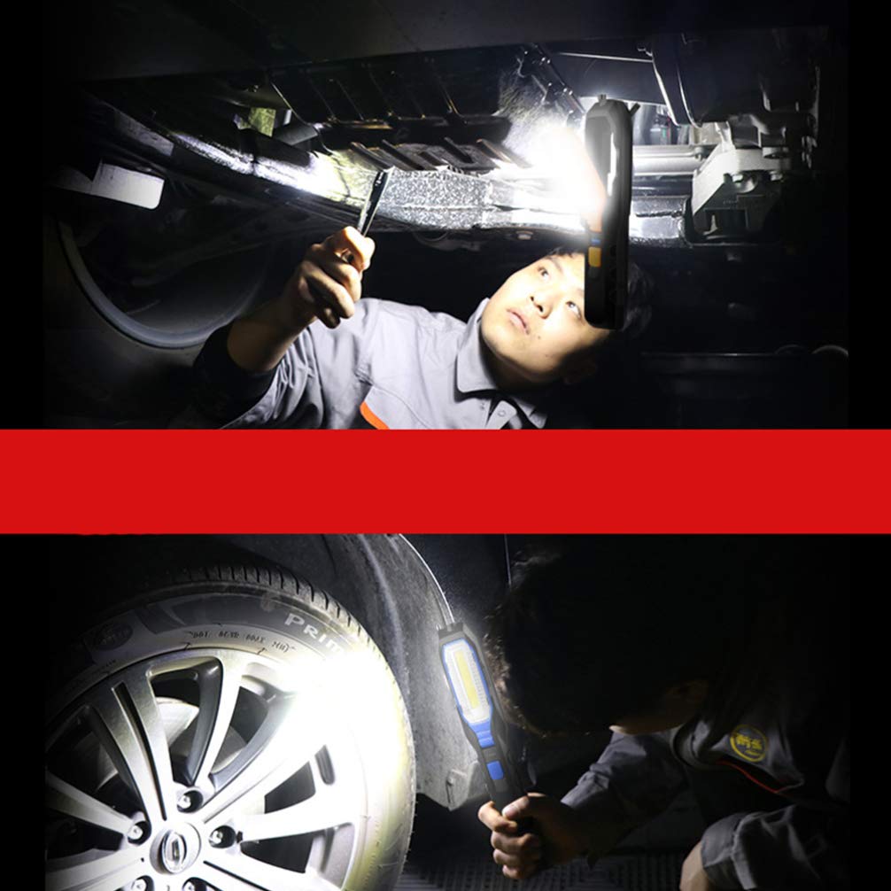 Rechargeable LED Magnetic Flashlight - Handheld Inspection Light for Car Repair, Work, and Emergency Use | Garneck Bright Torch with Long Battery Life