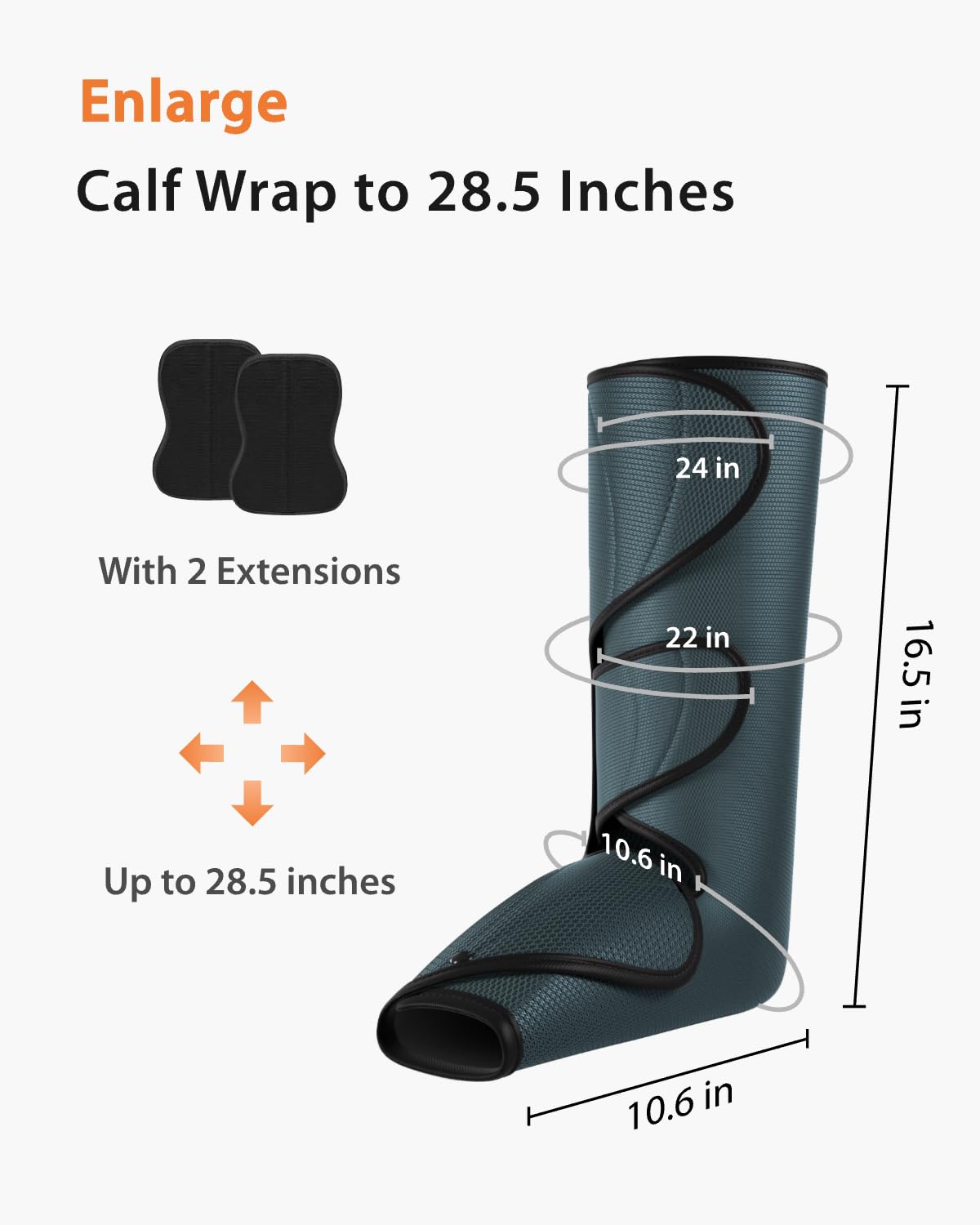 CINCOM Leg Massager with Heat & Air Compression - Circulation & Pain Relief for Edema, RLS, Muscle Recovery - FSA/HSA Eligible - Perfect for Home, Office & Post-Workout Relaxation