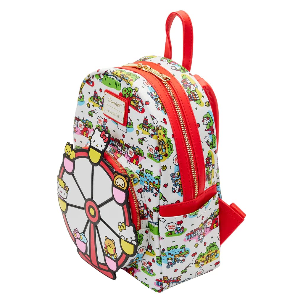 Loungefly Hello Kitty and Friends Carnival Mini Backpack - Cute Kawaii Crossbody Bag for Women & Girls - Perfect for Theme Parks, School, Travel & Cosplay
