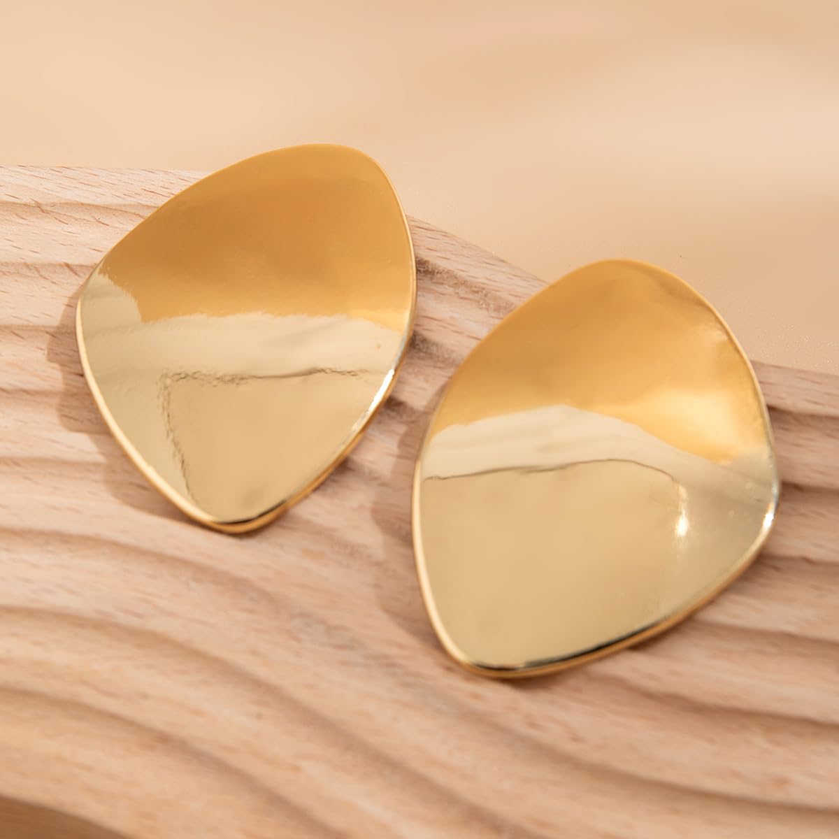 Chunky Gold Statement Earrings for Women | Hypoallergenic Geometric Drop Dangle Earrings | Punk Fashion Jewelry | Perfect for Summer Outfits & Party Wear 2024