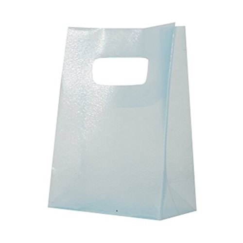 JAM PAPER Frosted Lunch Bags - 3 x 4 x 1.5 Inches - Blue - Bulk Pack of 100 - Reusable Food Storage Bags for School, Office & Picnics