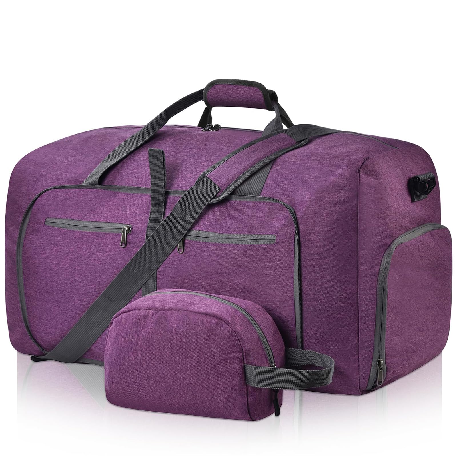 Felipe Varela Duffle Bag with Shoes Compartment & Adjustable Strap - Foldable Waterproof Travel Duffel for Men & Women - Perfect for Gym, Weekend Trips & Air Travel