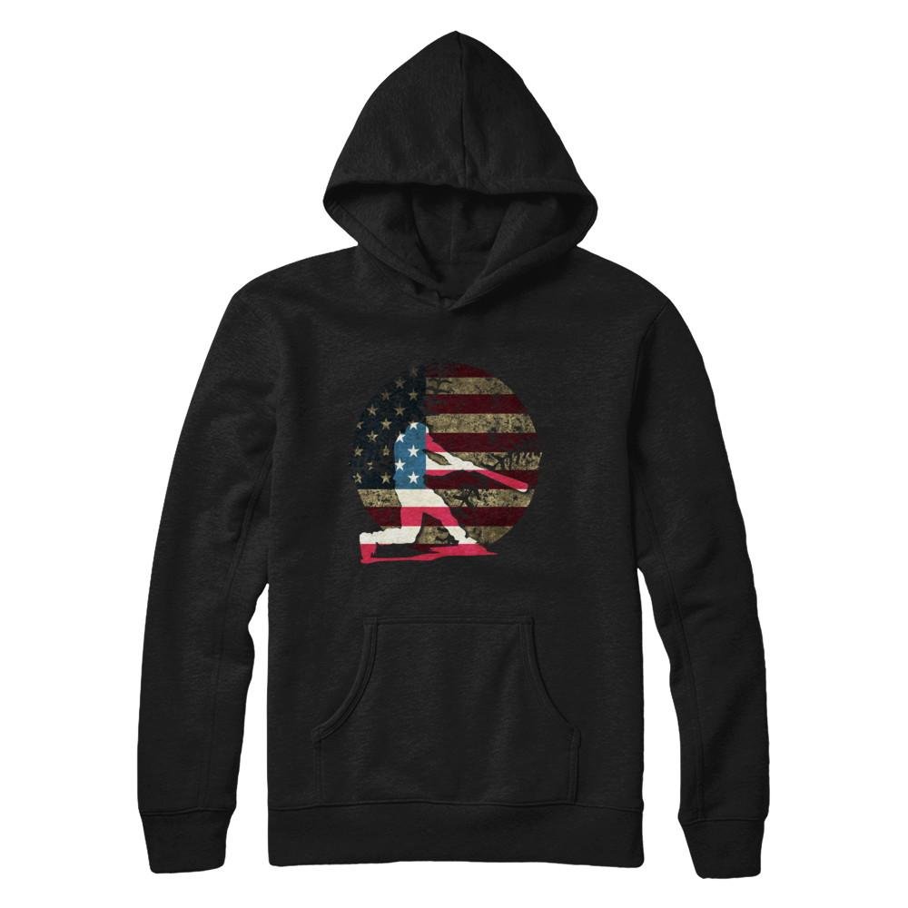 USA Baseball Flag Hoodie - Patriotic American Flag Shirt for Men & Women - Perfect for Game Day, 4th of July & Sports Events